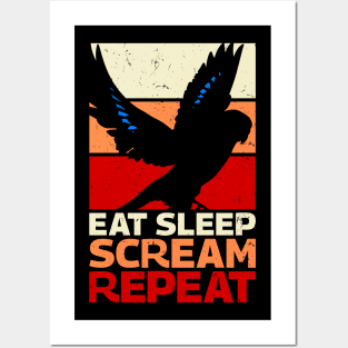 Eat Sleep Scream Repeat Posters and Art